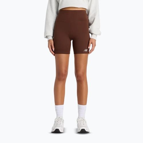 Дамски шорти New Balance Harmony High Rise pumpernickel