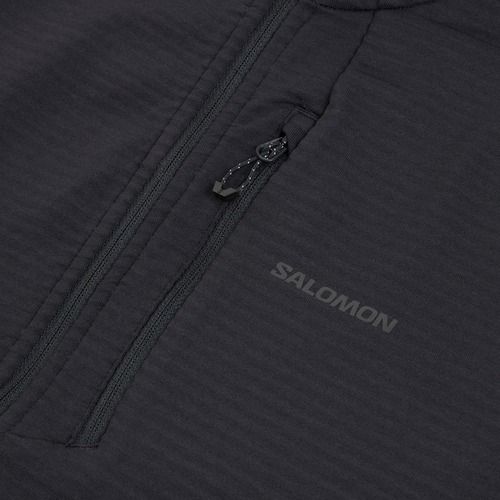 Дамски поларен суитшърт Salomon Lightwarm Full Zip deep black