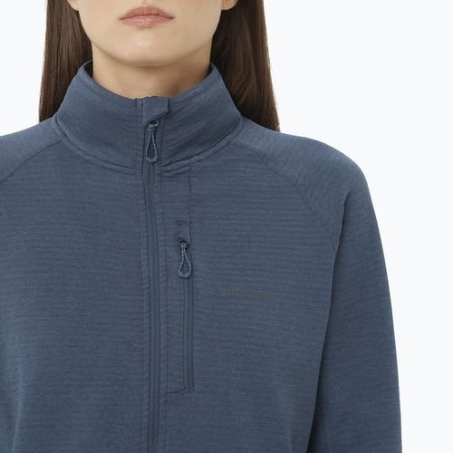 Дамски поларен суитшърт Salomon Lightwarm Full Zip blue nights