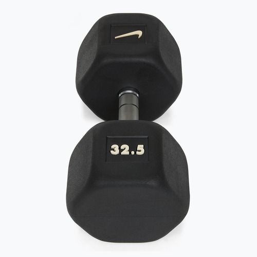 Гумиран дъмбел Nike Strength Hex Dumbbell 32,5 kg black/white
