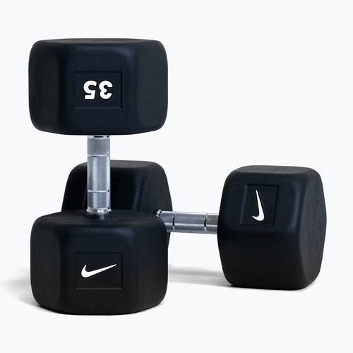 Гумиран дъмбел Nike Strength Hex Dumbbell 35 kg black/white