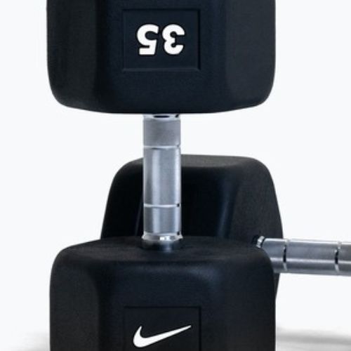 Гумиран дъмбел Nike Strength Hex Dumbbell 35 kg black/white