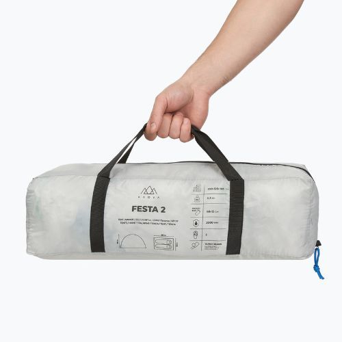 Палатка за къмпинг 2-местна KADVA Festa 2 grey/blue