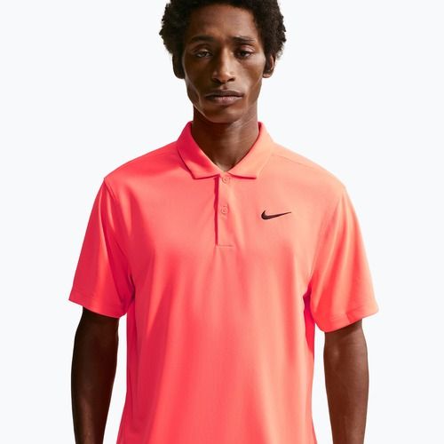 Мъжка тениска/фланелка за тенис Nike Court Dri-Fit Polo Solid hot lava/black