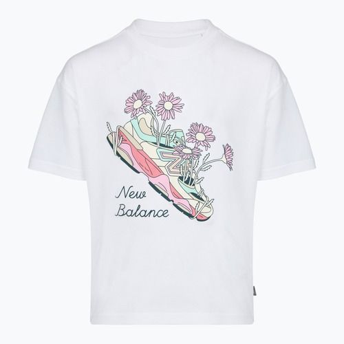 Детски комплект New Balance Floral Shoe Graphic Tee and Legging nb bright white