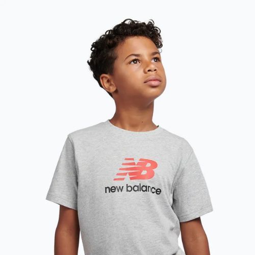 Детска тениска New Balance Jersey Stacked Logo Tee athletic grey heather