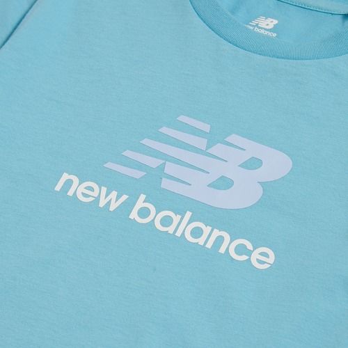 Детска тениска New Balance Jersey Stacked Logo Tee taffy blue