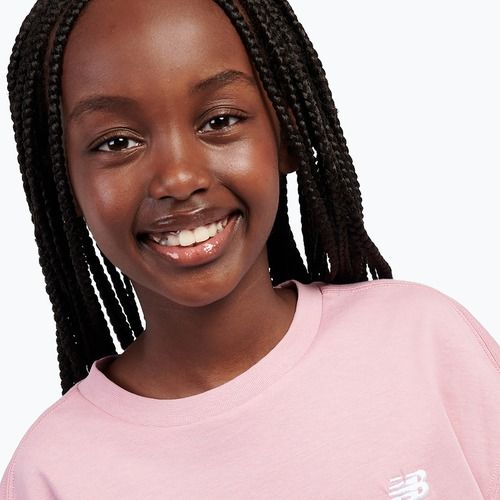 Детска тениска New Balance Jersey Small Logo Tee pink taffy