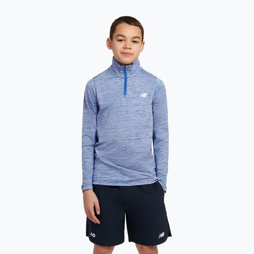 Детски суитшърт New Balance Athletics Quarter Zip Funnel blue gemstone