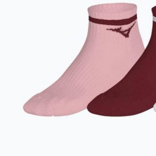 Чорапи Mizuno Training Mid With Line 3 pairs pinkesque/lava falls/white