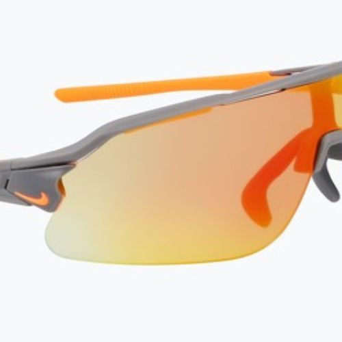 Слънчеви очила Nike Flyfree Shield E matte smoke grey/road orange mirror/ clear