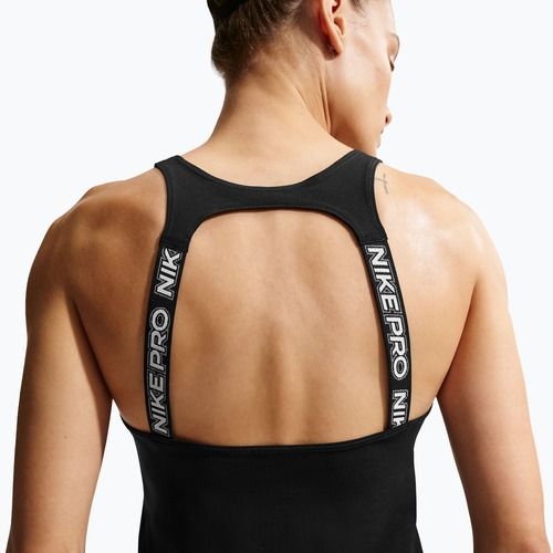 Дамска тренировъчна тениска Nike Pro Dri-Fit TT black/white/metallic silver