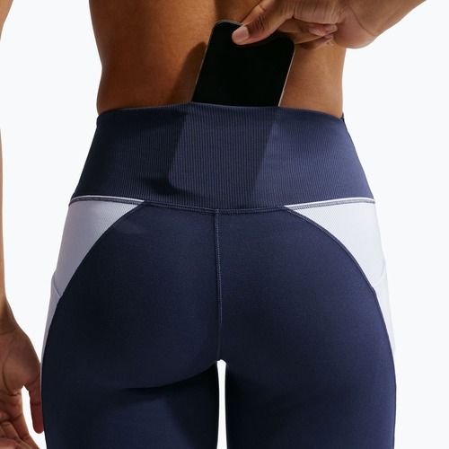 Дамски къси панталони/шорти Nike One High Waisted Biker 5" midnight navy/hydrogen blue/white