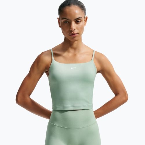 Дамска тренировъчна тениска Nike One Medium Support steam/white