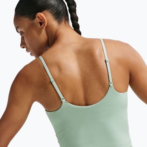 Дамска тренировъчна тениска Nike One Medium Support steam/white