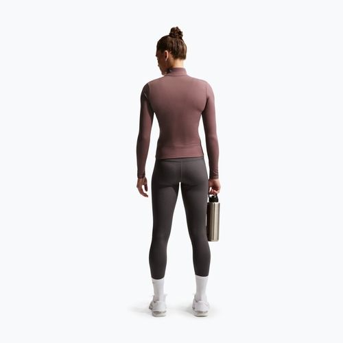 Дамски суитшърт за тренировка Nike One Fitted Dri-Fit Full-Zip burgundy tattoo/white