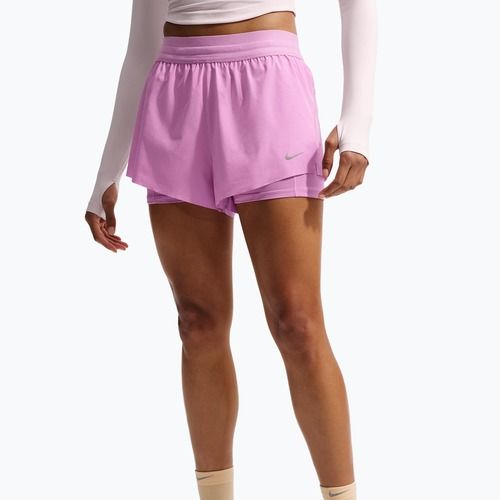 Дамски шорти за бягане Nike Swift Mid-Rise 2in1 light magenta/light magenta