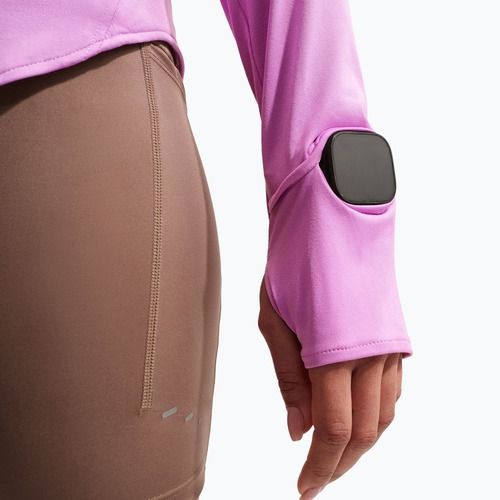 Дамски суитшърт за бягане Nike Swift Dri-FIT UV 1/4-Zip light magenta