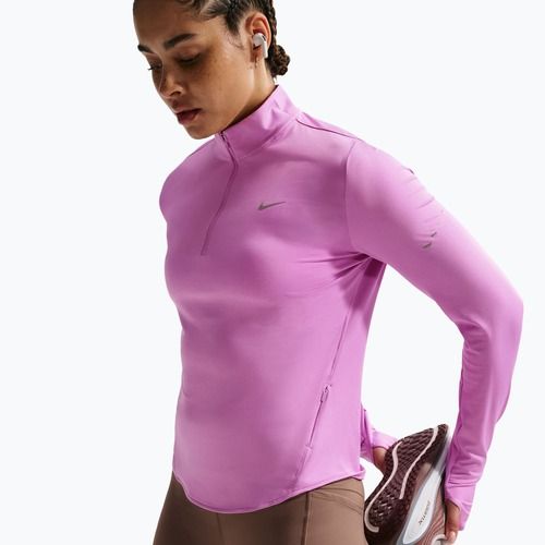 Дамски суитшърт за бягане Nike Swift Dri-FIT UV 1/4-Zip light magenta