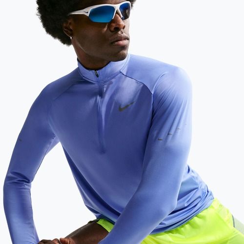 Мъжки суитшърт за бягане Nike Stride 1/4 Zip Dri-Fit royal pulse