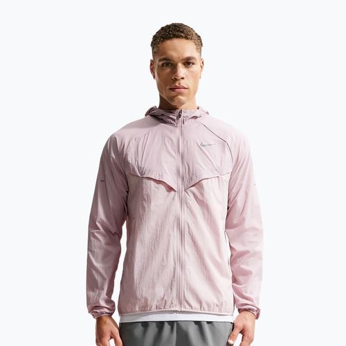 Мъжко яке за бягане Nike Stride Repel UV particle rose/silt red