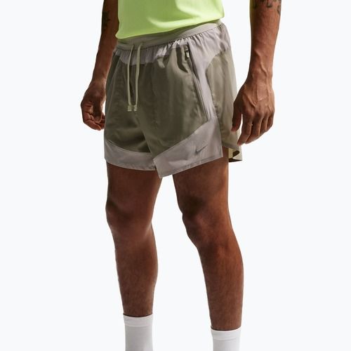 Мъжки шорти за бягане Nike Stride Dri-Fit Brief-Lined 5" light army/spruce fog