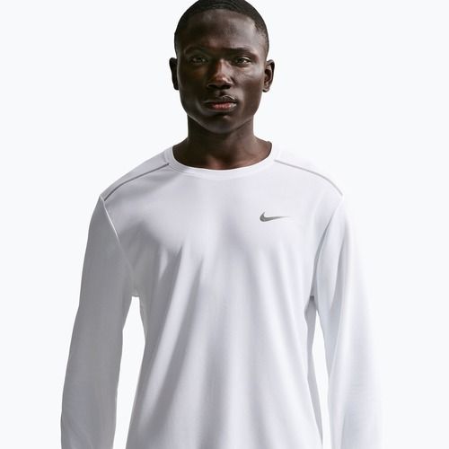 Мъжка блуза за бягане с дълъг ръкав Nike Miler Dri-Fit UV white