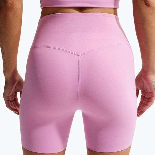Дамски къси панталони/шорти Nike Zenvy High Waisted Biker 5" light magenta/white