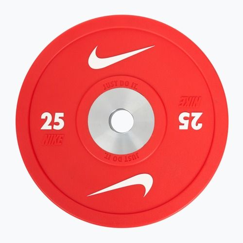 Бъмпър тежести Nike Strength Pro Urethane Bumper Plates 25 kg red/white