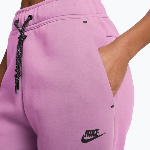 Дамски панталони Nike Sportswear Tech Fleece Mid-Rise light magenta/black