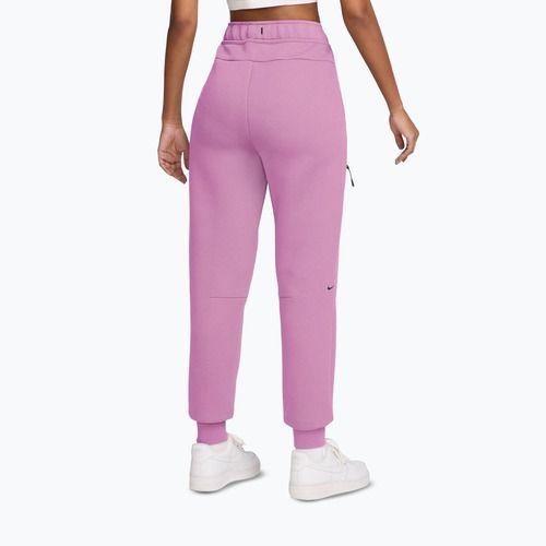 Дамски панталони Nike Sportswear Tech Fleece Mid-Rise light magenta/black