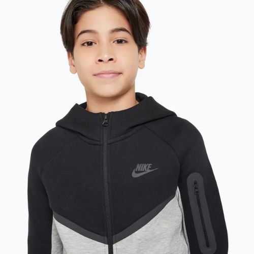 Детски суитшърт Nike Sportswear Tech Fleece Full Zip dark grey heather/black/black/black
