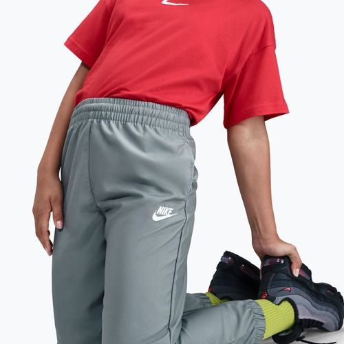Детски анцуг Nike Sportswear Woven smoke grey/light smoke grey/white