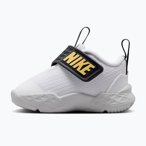 Детски обувки Nike Team Hustle D 12 white/black/clear emerald/topaz gold