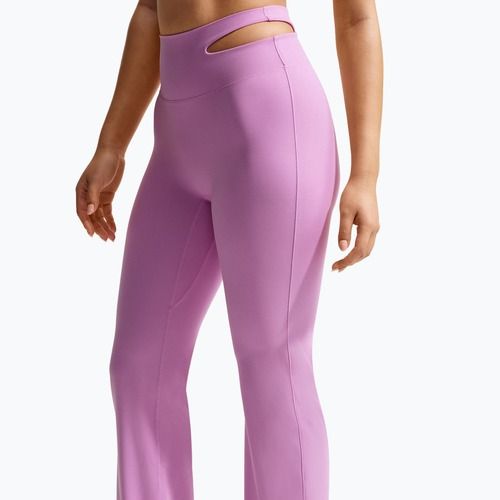 Дамски панталони за тренировка Nike Zenvy High-Waisted Flared light magenta/white