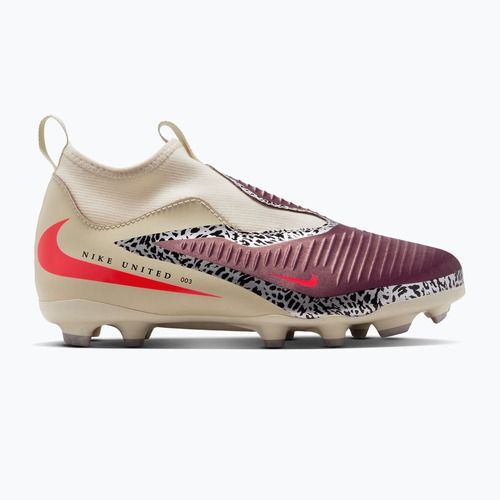 Детски футболни обувки Nike United Jr. Phantom 6 High Academy MG burgundy crush/fossil/university red