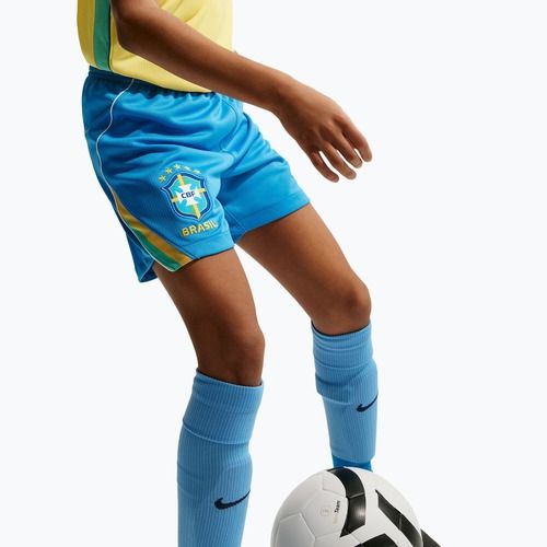 Детски футболни шорти Nike Brazil 2026 Stadium Home Soccer Replica light photo blue/light mint/white