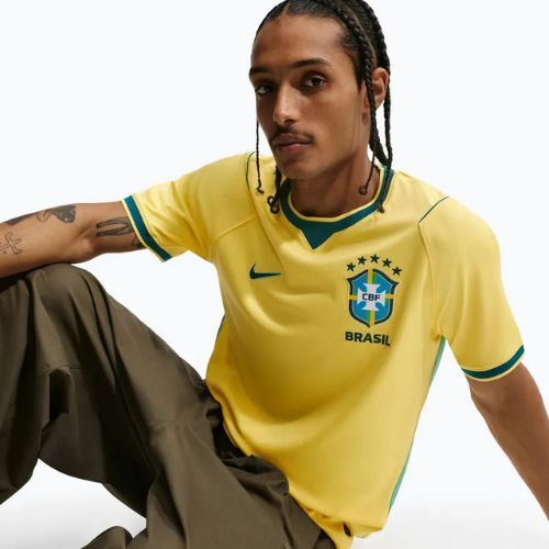 Мъжка футболна фланелка Nike Brazil 2026 Stadium Home Soccer Replica canary/light menta/geode teal