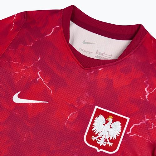 Детска футболна тениска Nike Dri-Fit Poland Stadium Away 2026 noble red/sport red