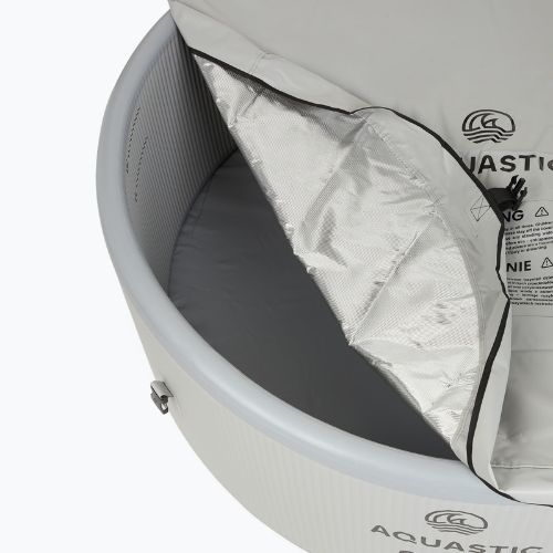 Надуваем басейн AQUASTIC ONSEN drop stitch 700 л 150 см сив