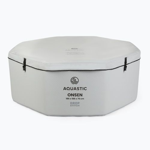 Надуваем басейн AQUASTIC ONSEN drop stitch 1400 l 186 cm сив