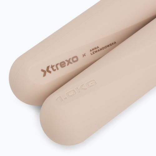 Комплект дъмбели XTREXO x Anna Lewandowska Bars 210 Beige