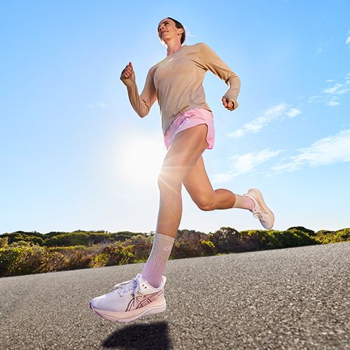 Дамски обувки за бягане Asics Gel-Kayano 33 White/Hazy Lilac
