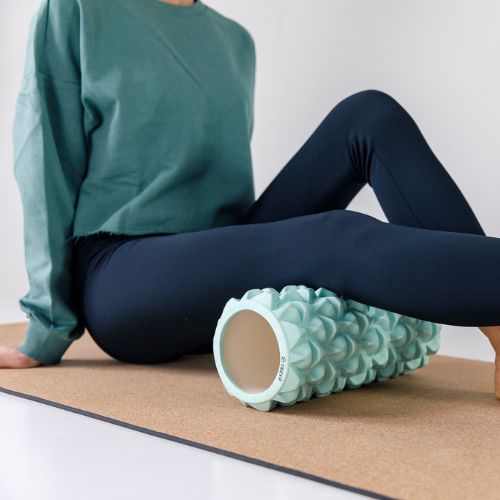 XTREXO EVA PVC зелен масажен валяк