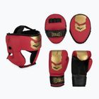 Everlast Prospect 2 боксов комплект каска + щитове + ръкавици червено/златно