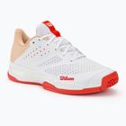 Дамски обувки за тенис Wilson Kaos Stroke 2.0 white/peach perfait/infrared