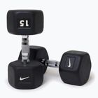 Гумиран дъмбел Nike Strength Hex 15 kg black/white