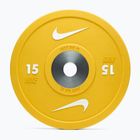Бъмпер тежести Nike Strength Pro Urethane Bumper Plates 15 kg yellow/white