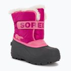 Sorel Snow Commander юношески ботуши за сняг тропическо розово/дълбоко русо