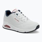 Дамски обувки SKECHERS Uno Stand On Air white durabuck/navy/red trim/mesh